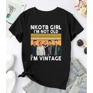 NKOTB T-Shirt Girl Im Not Old Im New Kids Tour 2024 Fan Graphic